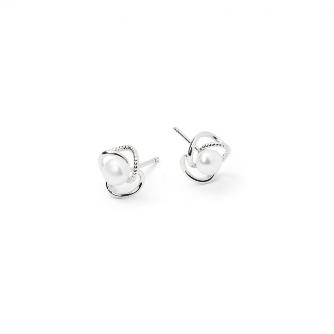 PENDIENTES PERLA DE METAL