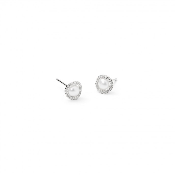 PENDIENTES PERLA DE METAL