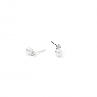 PENDIENTES PERLA DE METAL