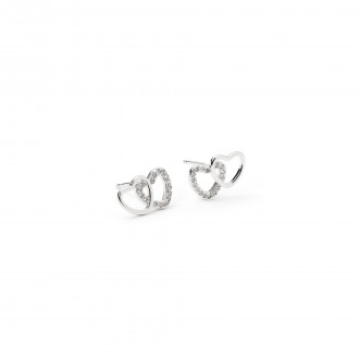 PENDIENTES CORAZONES DE METAL