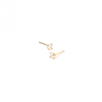 METAL EARRINGS WITH ZIRCON