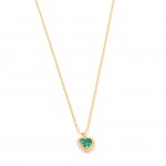 Metal Plaqueado a Ouro com Zirc�o Verde