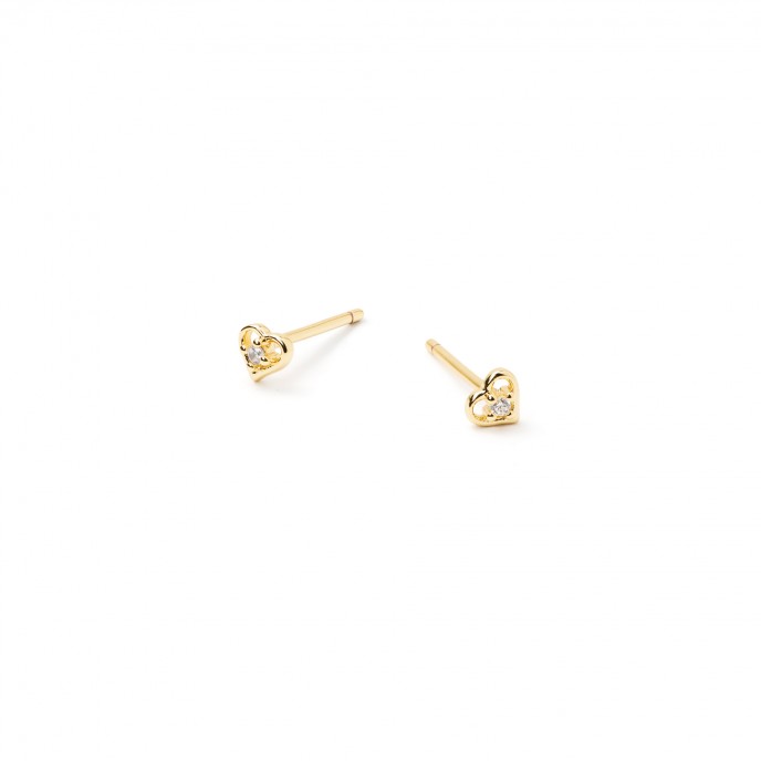 PENDIENTES CORAZ�N DE METAL