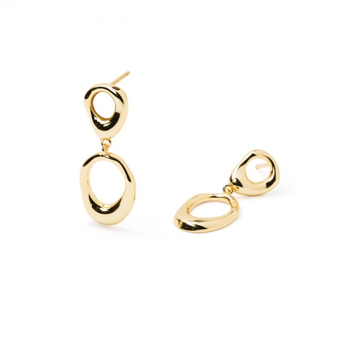 PENDIENTES ENLACES DE METAL