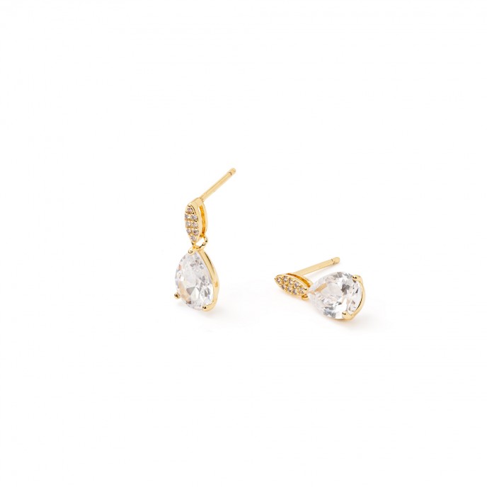 PENDIENTES GOTA DE METAL