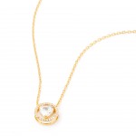 Metal Plaqueado a Ouro com Zirc�o Branco
