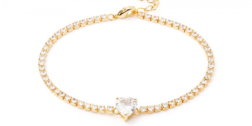 METAL BRACELET WITH HEART