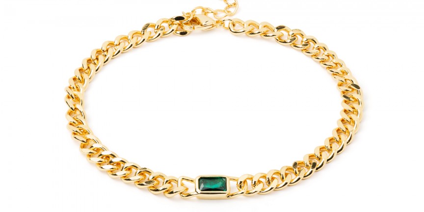 METAL BRACELET WITH ZIRCON