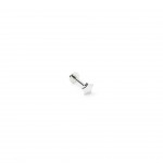 Rhodium-plated metal.