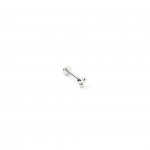 Rhodium-plated metal.