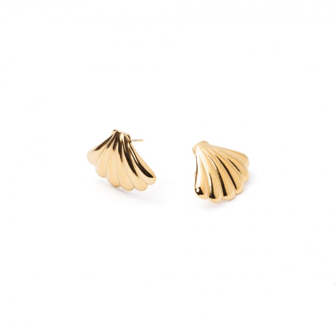 PENDIENTES CONCHA DE ACERO