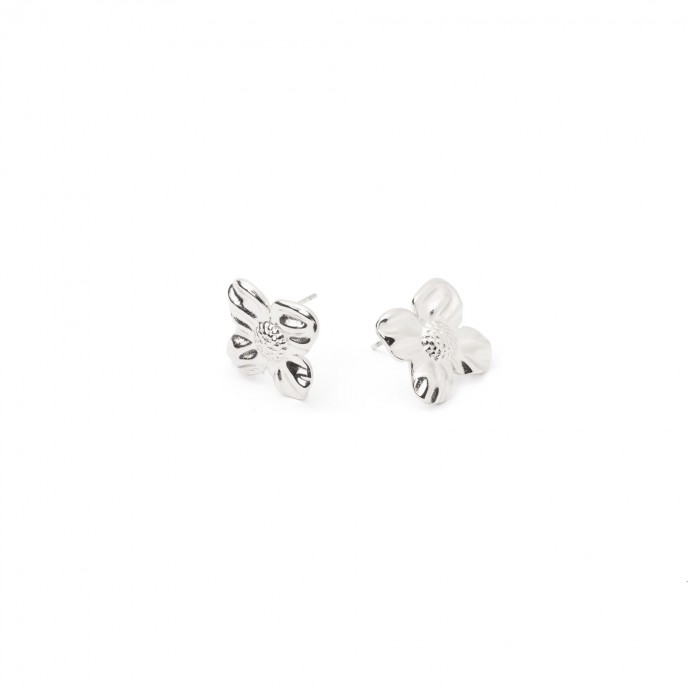 STEEL FLOWER EARRINGS