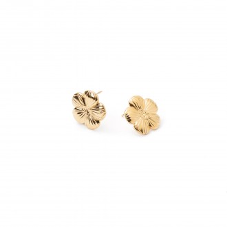 STEEL FLOWER EARRINGS