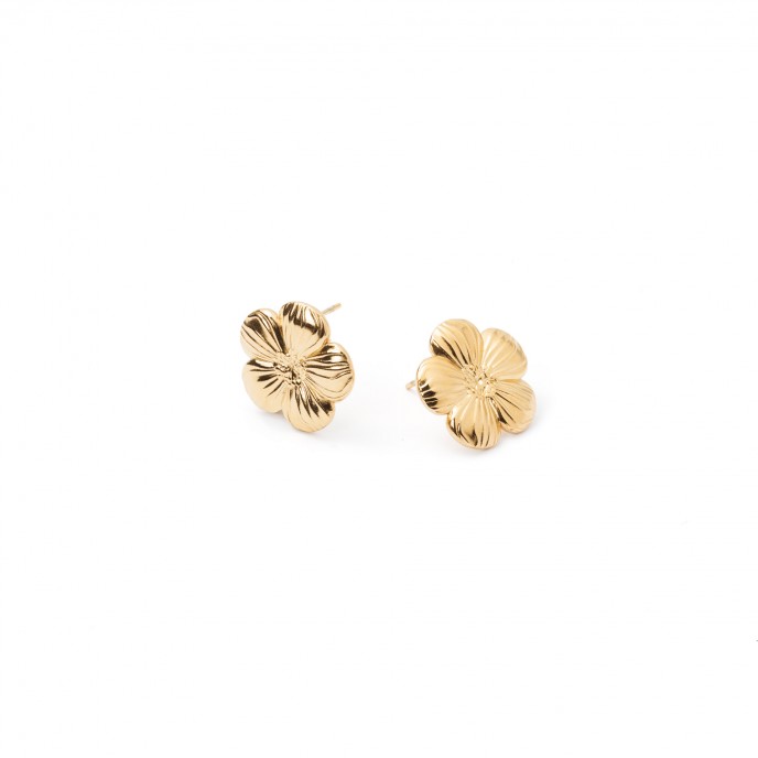 STEEL FLOWER EARRINGS