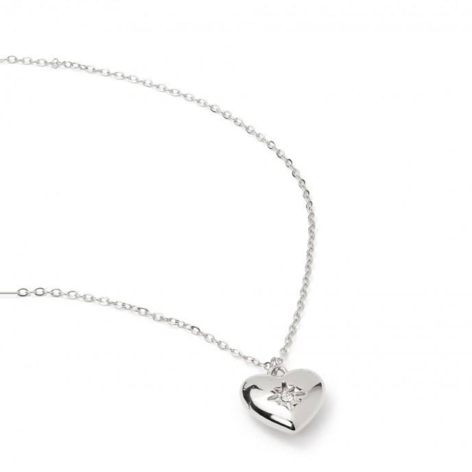 STEEL NECKLACE WITH HEART