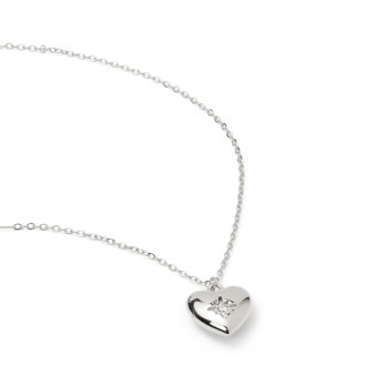 STEEL NECKLACE WITH HEART