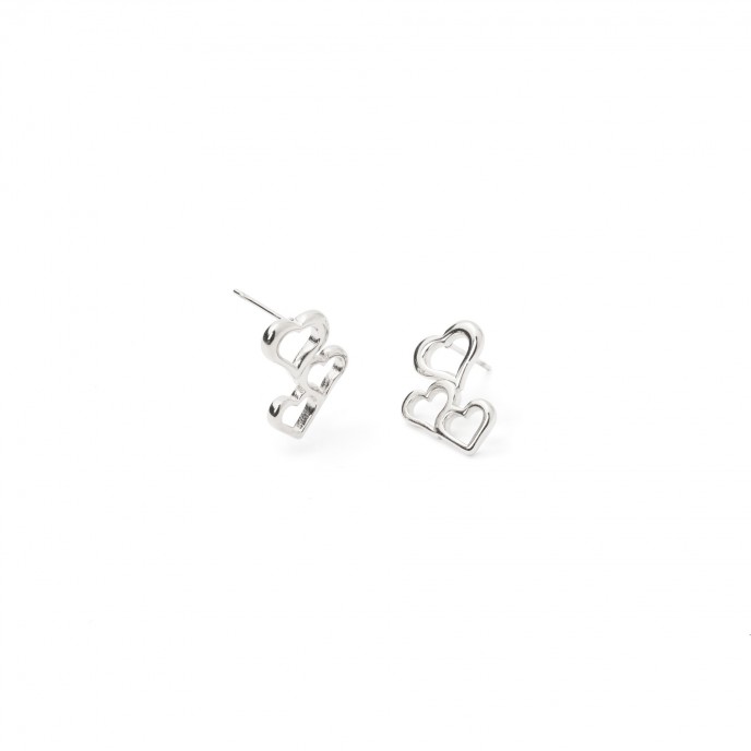 HEARTS STEEL EARRINGS
