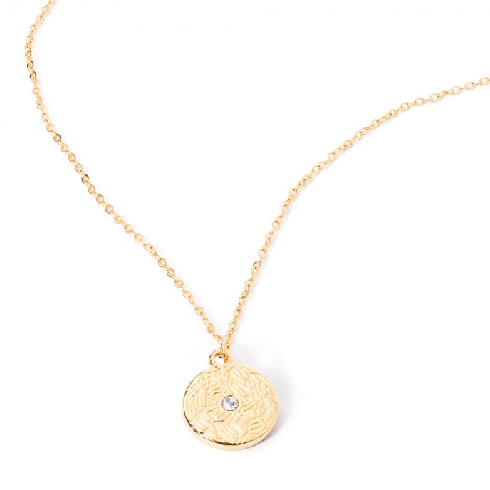 STEEL NECKLACE WITH ZIRCON