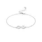 Rhodium-plated metal with white zircon.