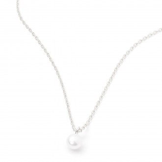 METAL NECKLACE WITH PEARL