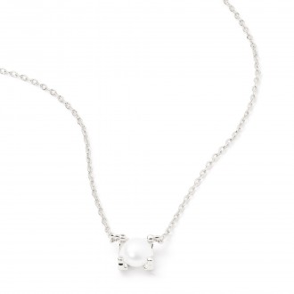METAL NECKLACE WITH PEARL