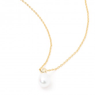 METAL NECKLACE WITH PEARL