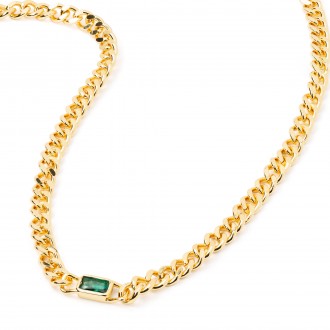 METAL NECKLACE WITH ZIRCON