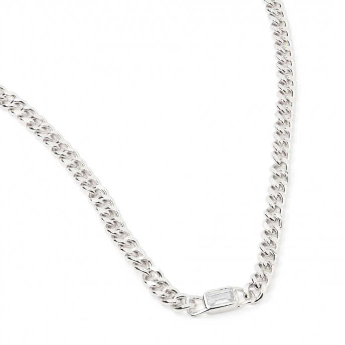 METAL NECKLACE WITH ZIRCON