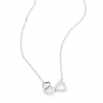 Rhodium-plated metal with white zircon.