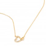Gold-plated metal with white zircon.