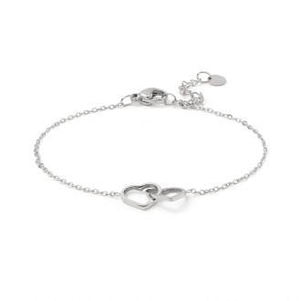 STEEL BRACELET WITH HEARTS