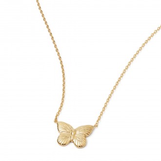 STEEL NECKLACE WITH BUTTERFLY