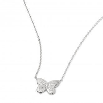 STEEL NECKLACE WITH BUTTERFLY