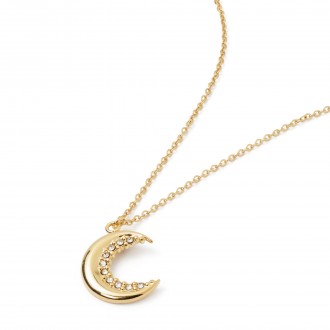STEEL NECKLACE WITH MOON