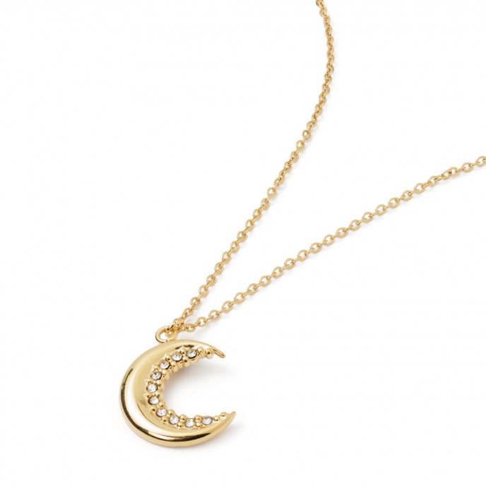 STEEL NECKLACE WITH MOON