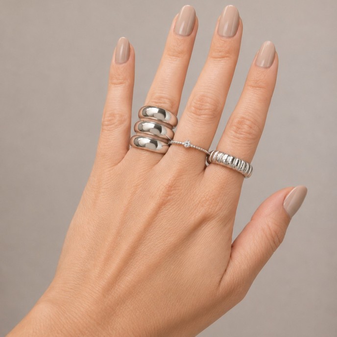 ANILLO RAYAS DE ACERO