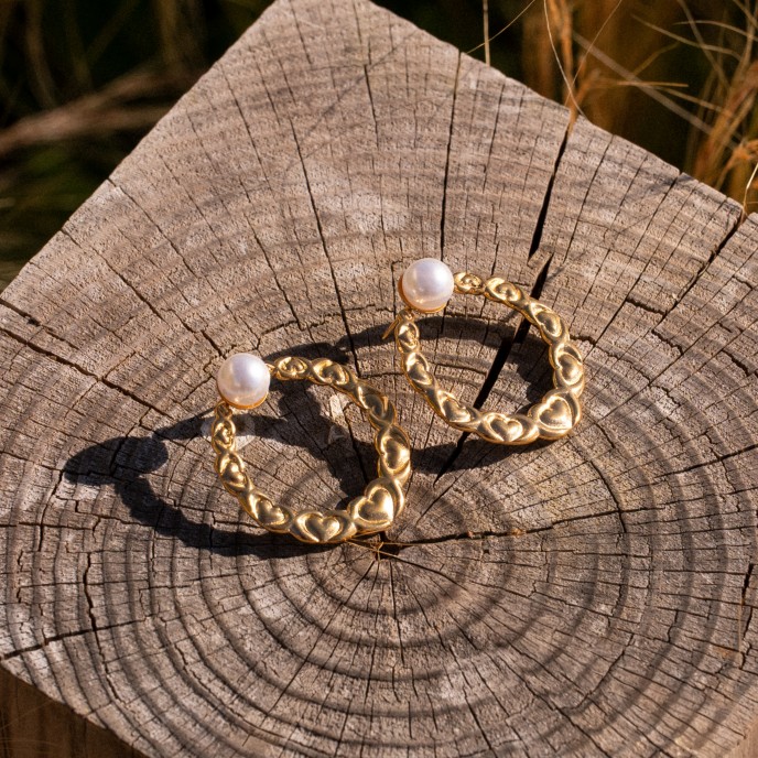 HEARTS STEEL EARRINGS