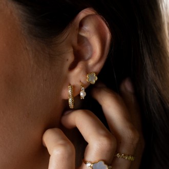 AROS DE METAL CON PERLA