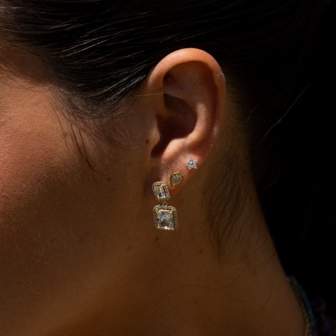 SHINY METAL EARRINGS