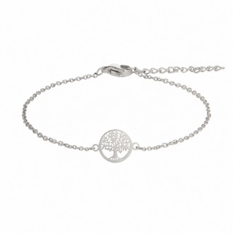 STEEL BRACELET WITH TREE OF LIFE