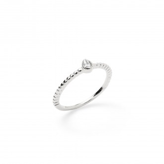 STEEL RING WITH DROP