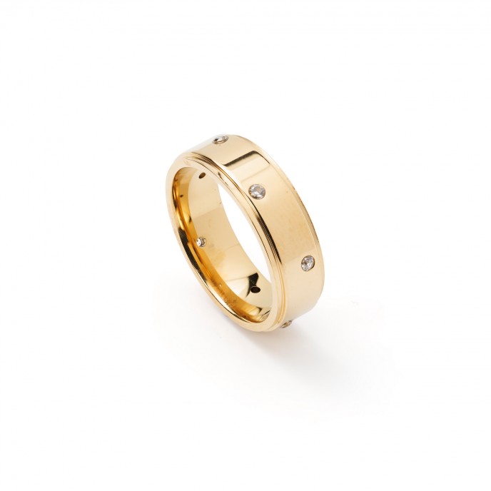 ANILLO BRILLANTE DE ACERO