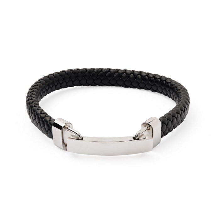 MEN'S STEEL LEATHER BRACELET