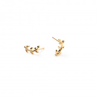 STEEL LEAF EARRINGS