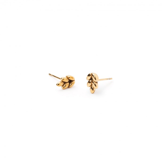 STEEL LEAF EARRINGS