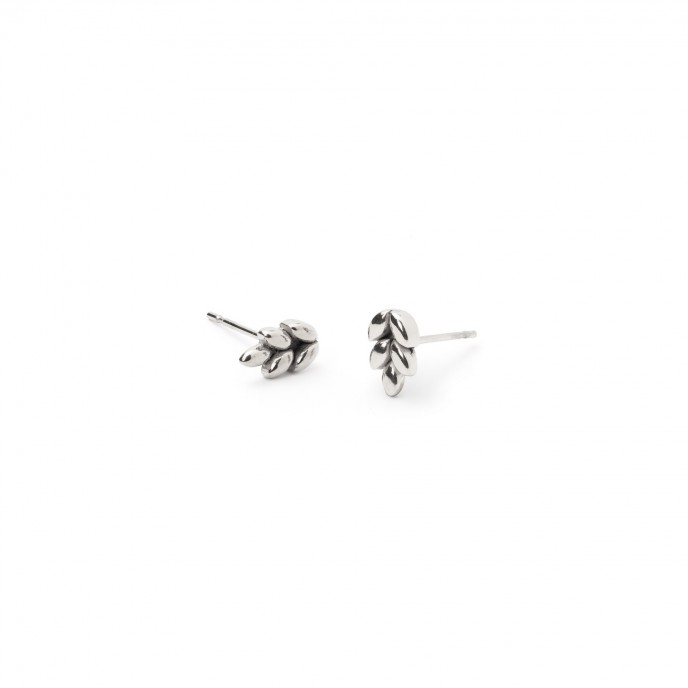 STEEL LEAF EARRINGS