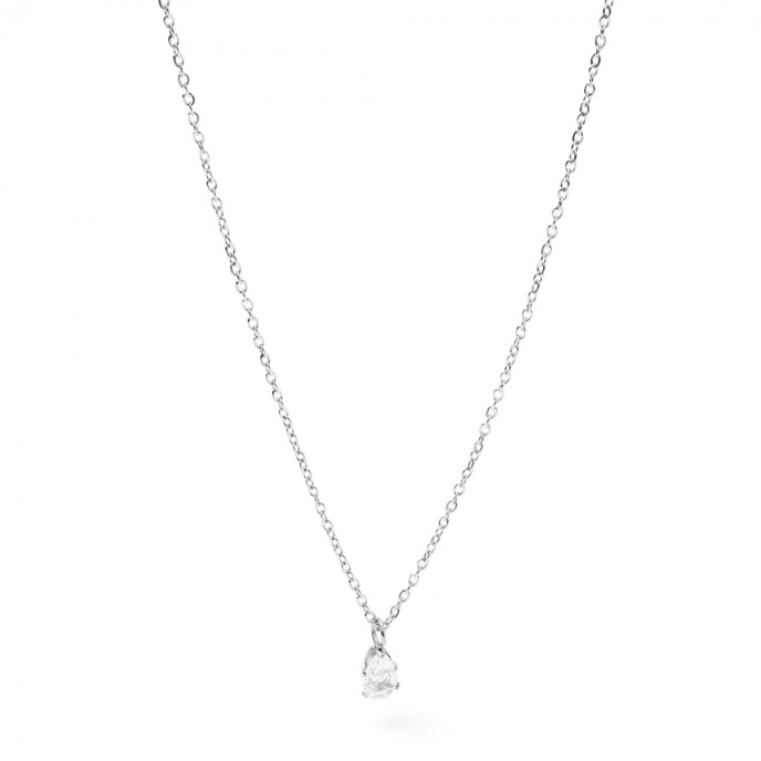 STEEL NECKLACE WITH DROP