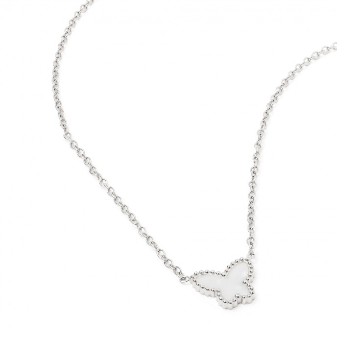 STEEL NECKLACE WITH BUTTERFLY
