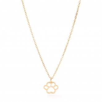 STEEL NECKLACE WITH PAW