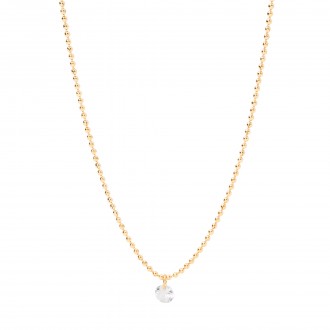 STEEL NECKLACE WITH ZIRCON